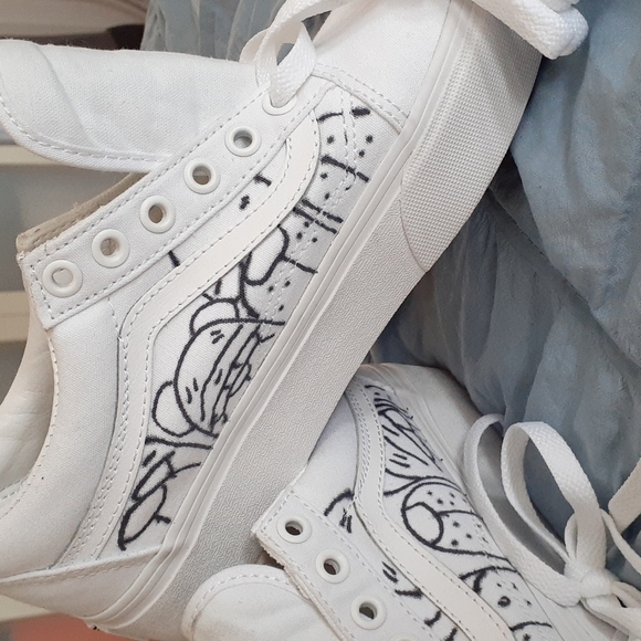 #41❤️ New Van's Doodled Old Skool platform sneakers - Picture 4 of 10